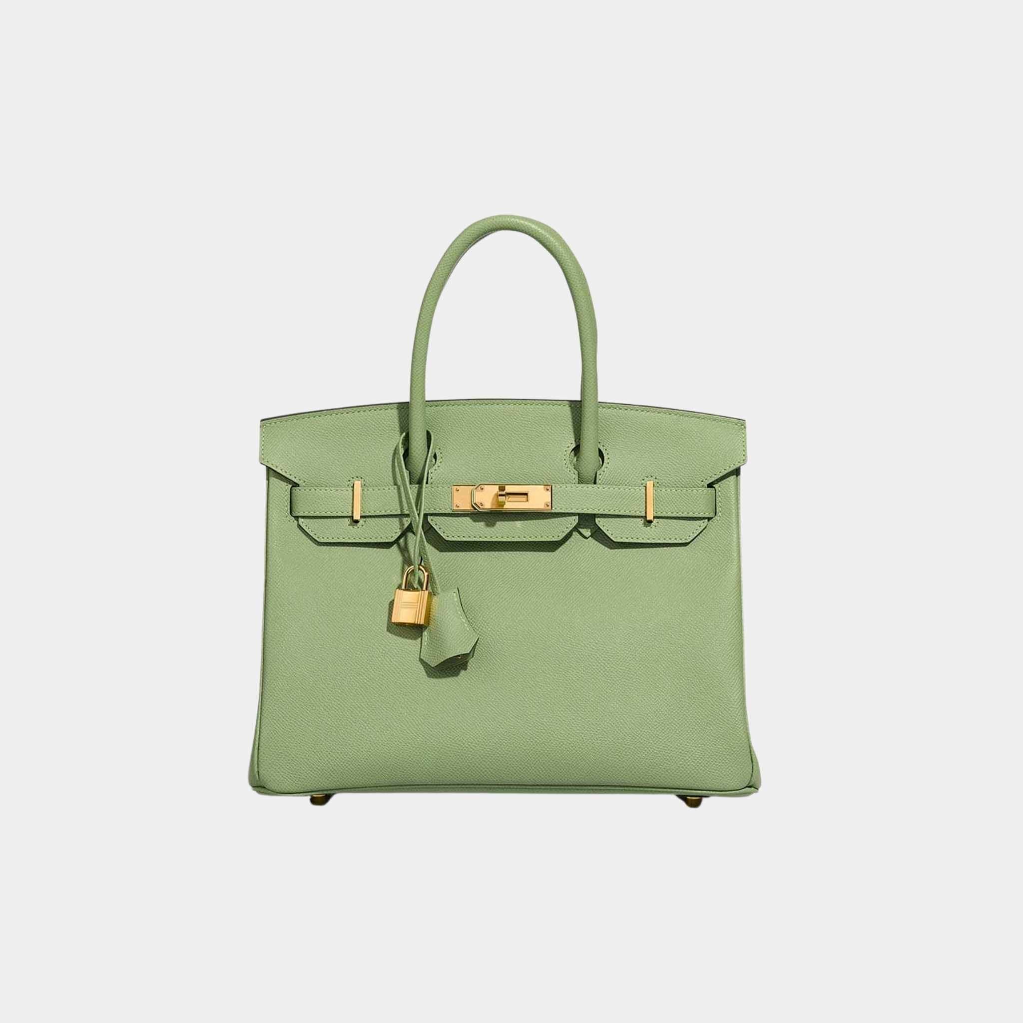 Hermes Birkin 30 Epsom Vert Criquet, Front