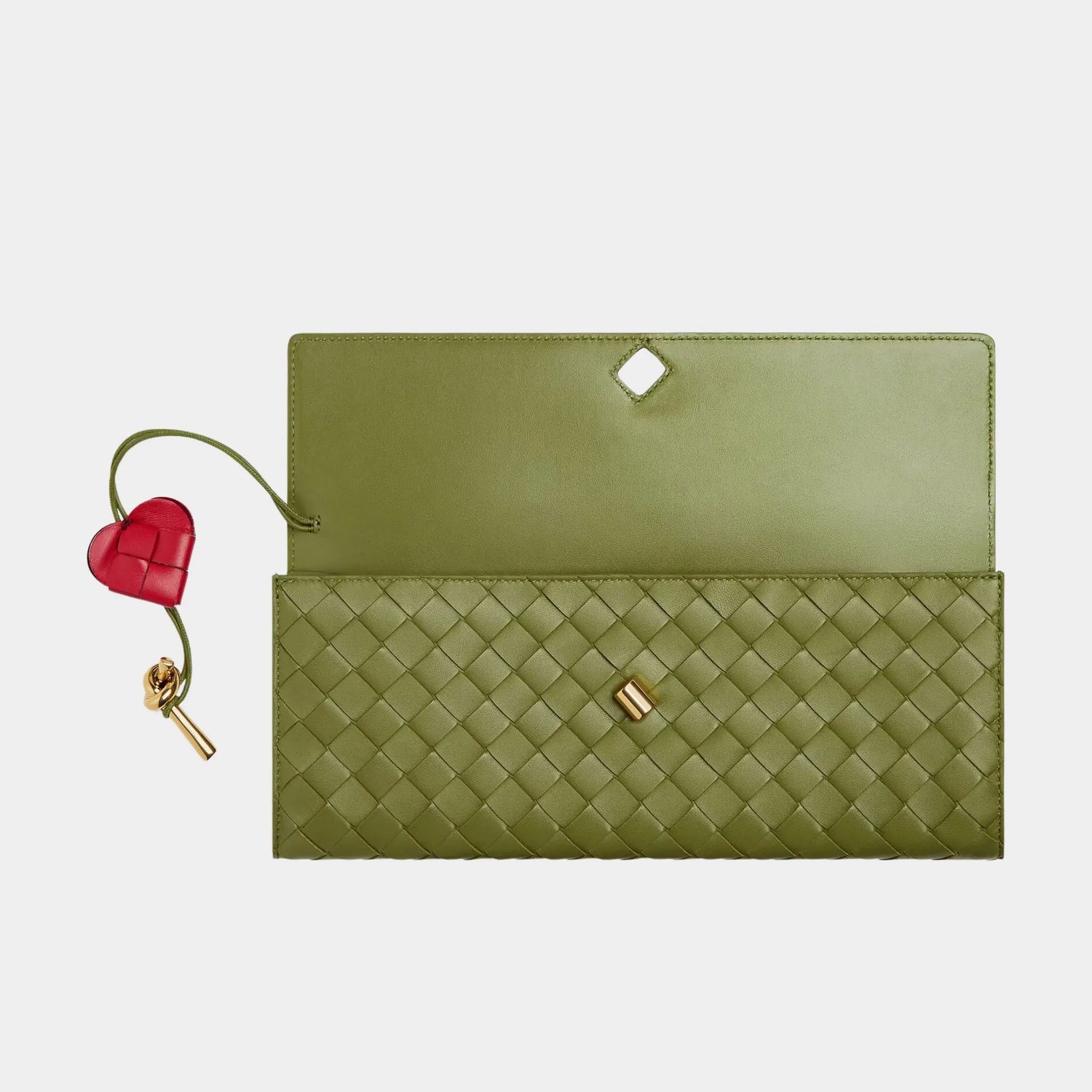 Bottega Veneta Andiamo Clutch Intrecciato Lambskin Leather, Interior
