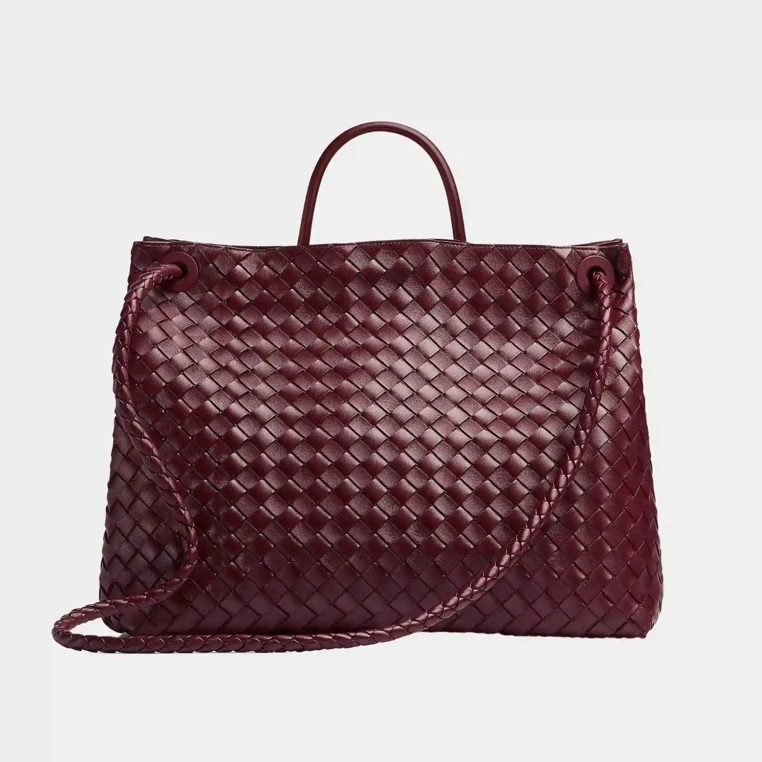 Bottega Veneta Andiamo Grand Format Handbag, Barolo, Back View