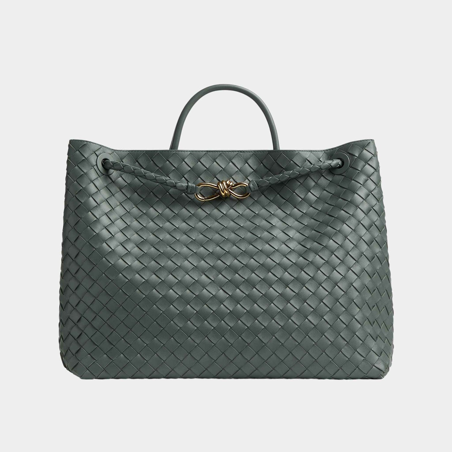 Bottega Veneta Andiamo Grand Format Handbag, Slate, Front View