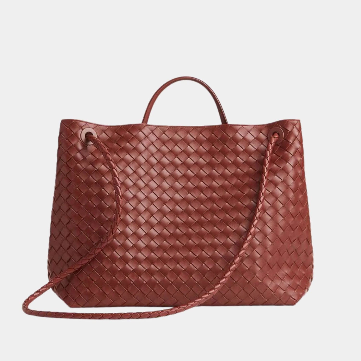 Bottega Veneta Andiamo Grand Format Handbag, Black, Sapele, Back