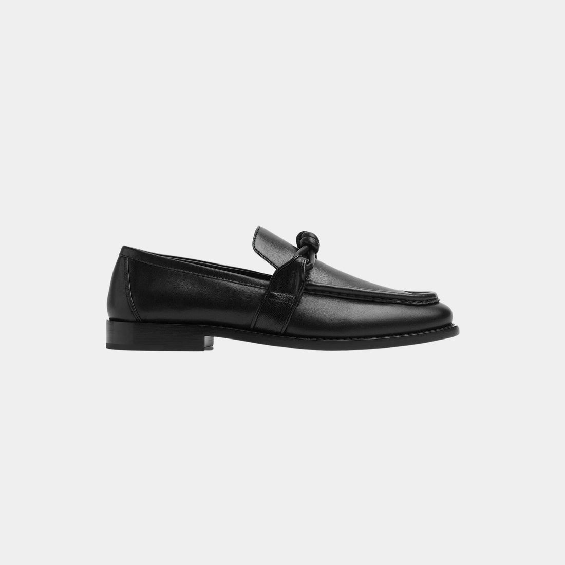 Bottega Veneta Astaire Loafer Calfskin Signature Knot Detail Men, Black, Side