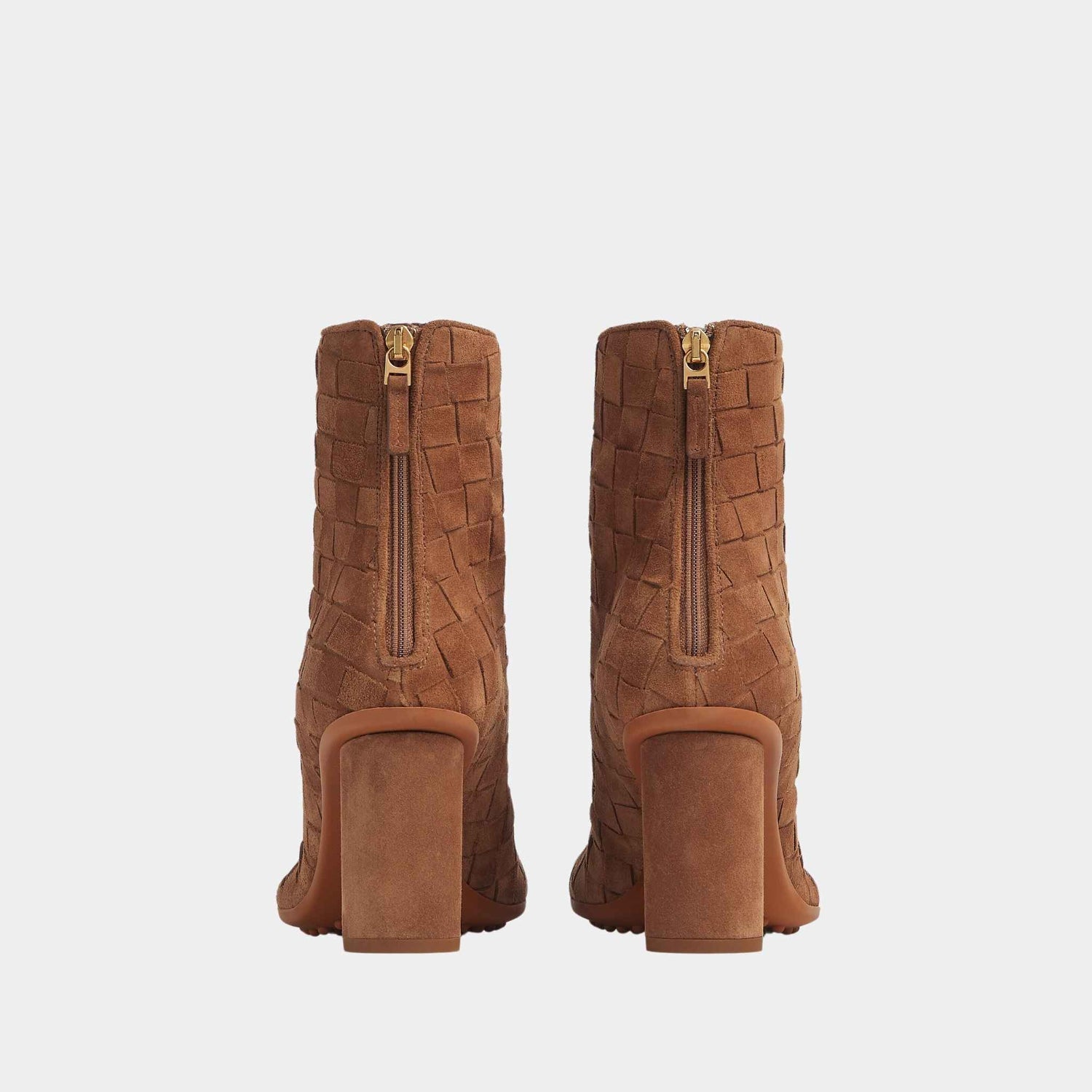 Bottega Veneta Atomic Ankle Boot Suede Intrecciato Craftmanship, Back