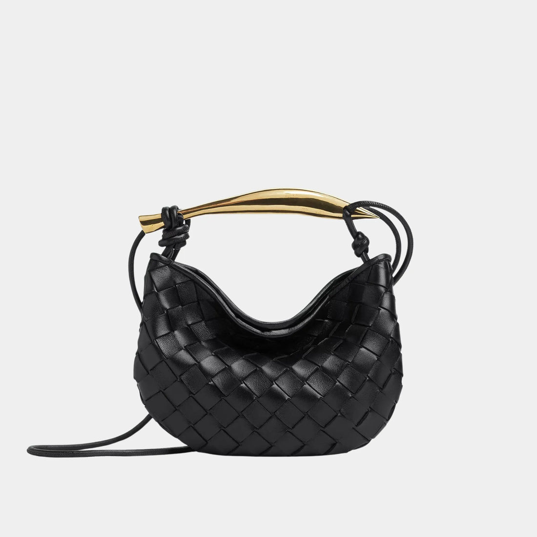 Bottega Veneta Baby Sardine Intrecciato Leather, Black