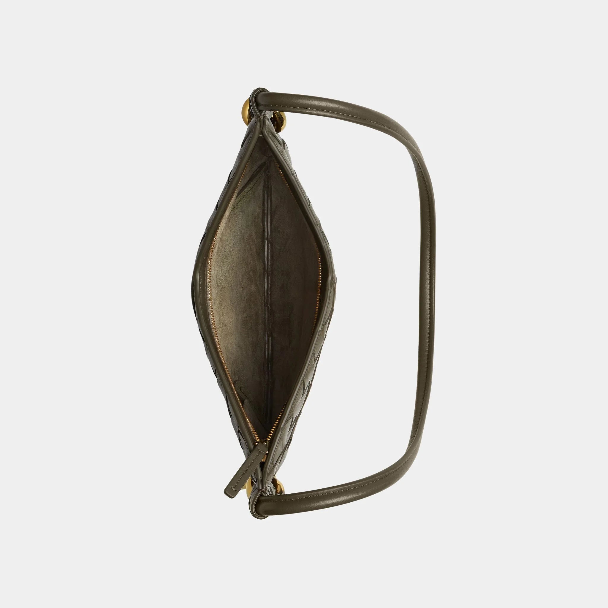 Bottega Veneta Baby Solstice Intrecciato Leather Bag, Cypress, Top