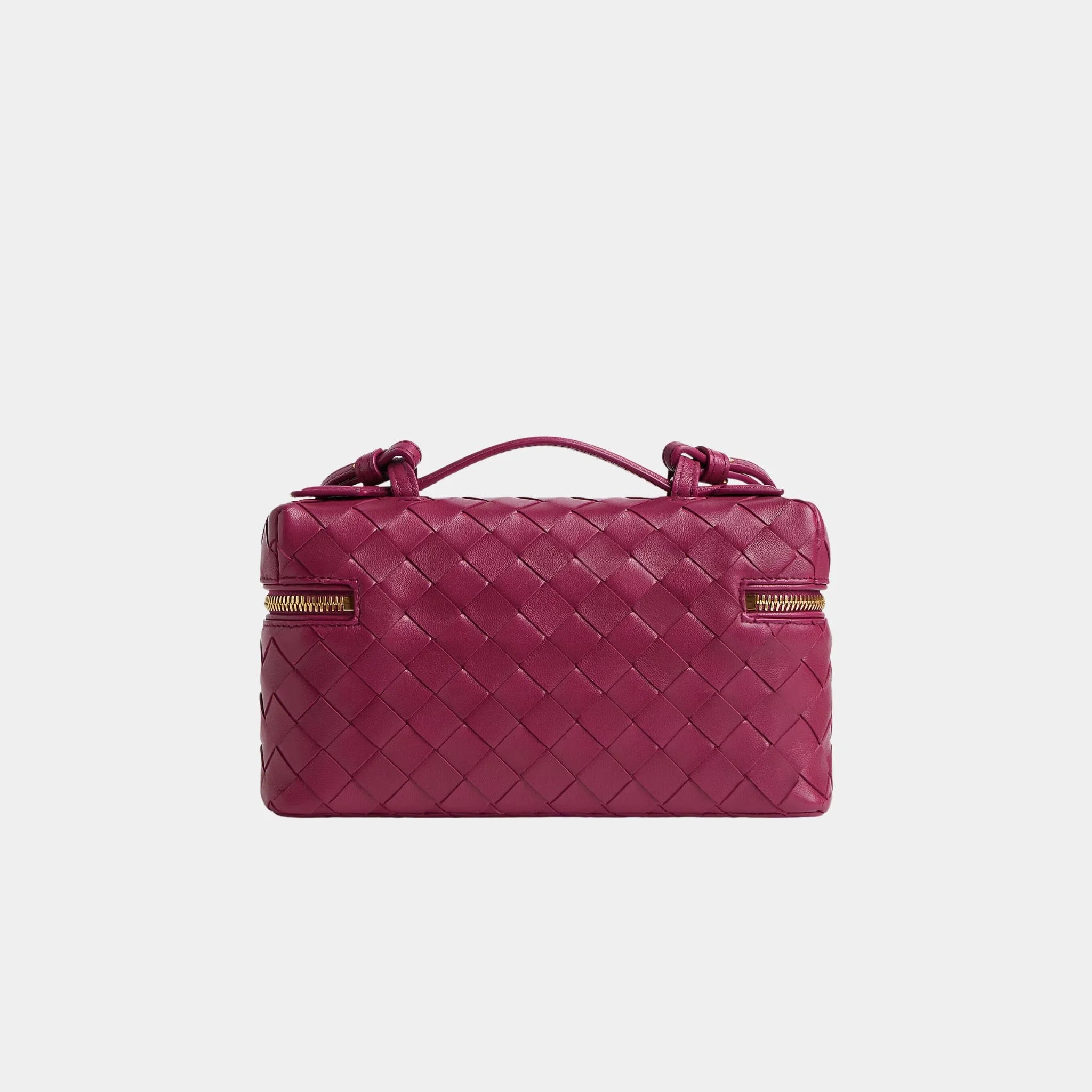 Bottega Veneta Bang Bang Vanity Case Intrecciato Leather, Cinnabar, Back