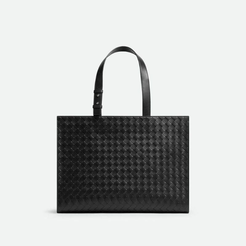 Bottega Veneta Cargo Tote Handbag, Black Color, Front View