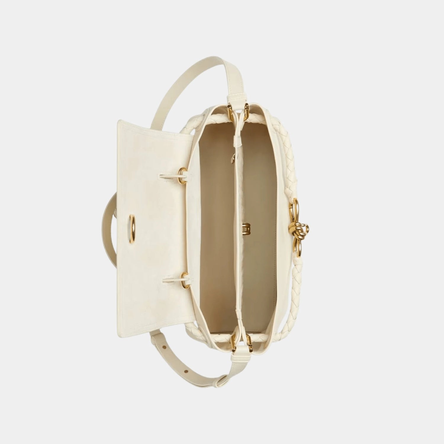 Bottega Veneta Ciao Ciao Silky Calf Leather, Sea Salt, Top