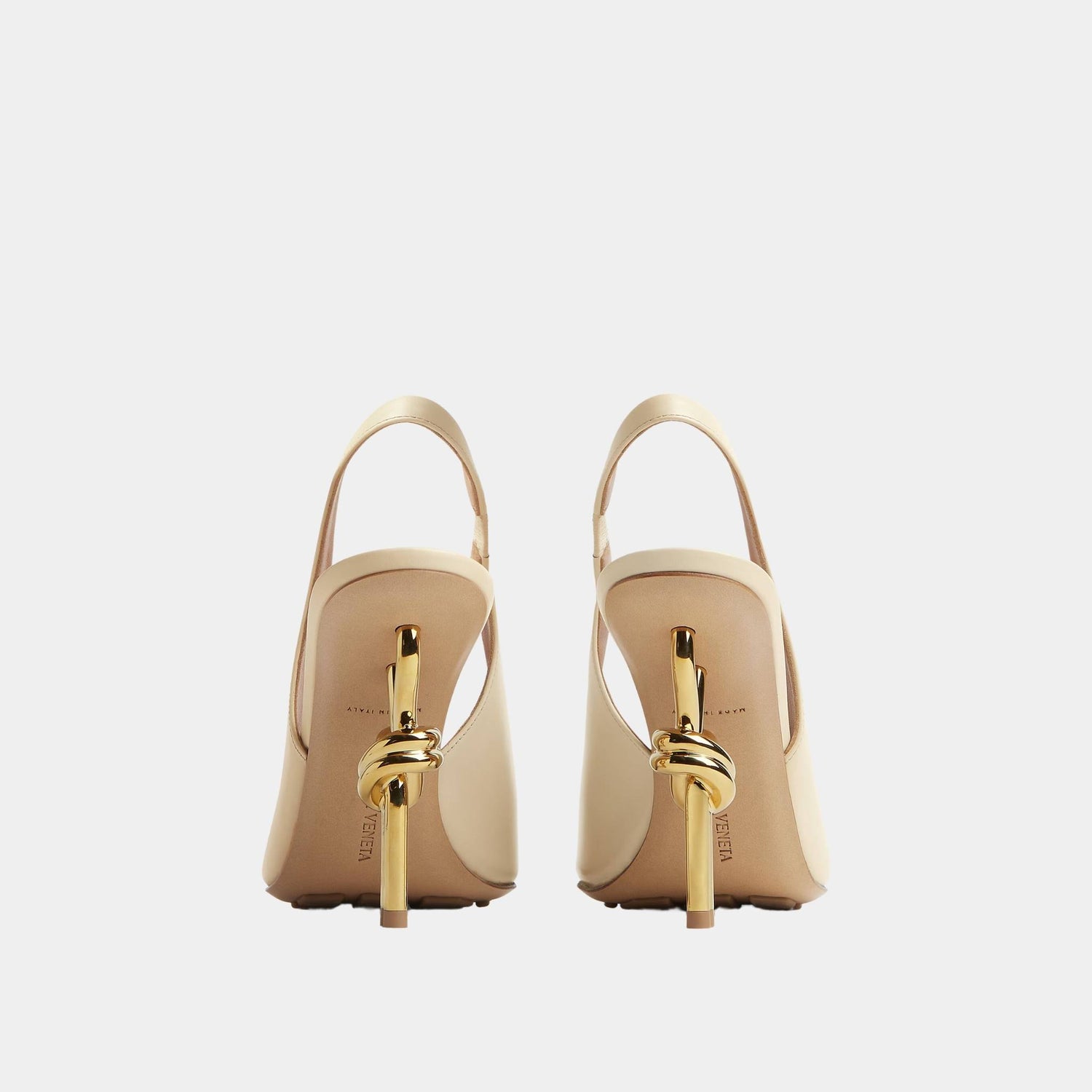 Bottega Veneta Knot Leather Slingback Pump, Back