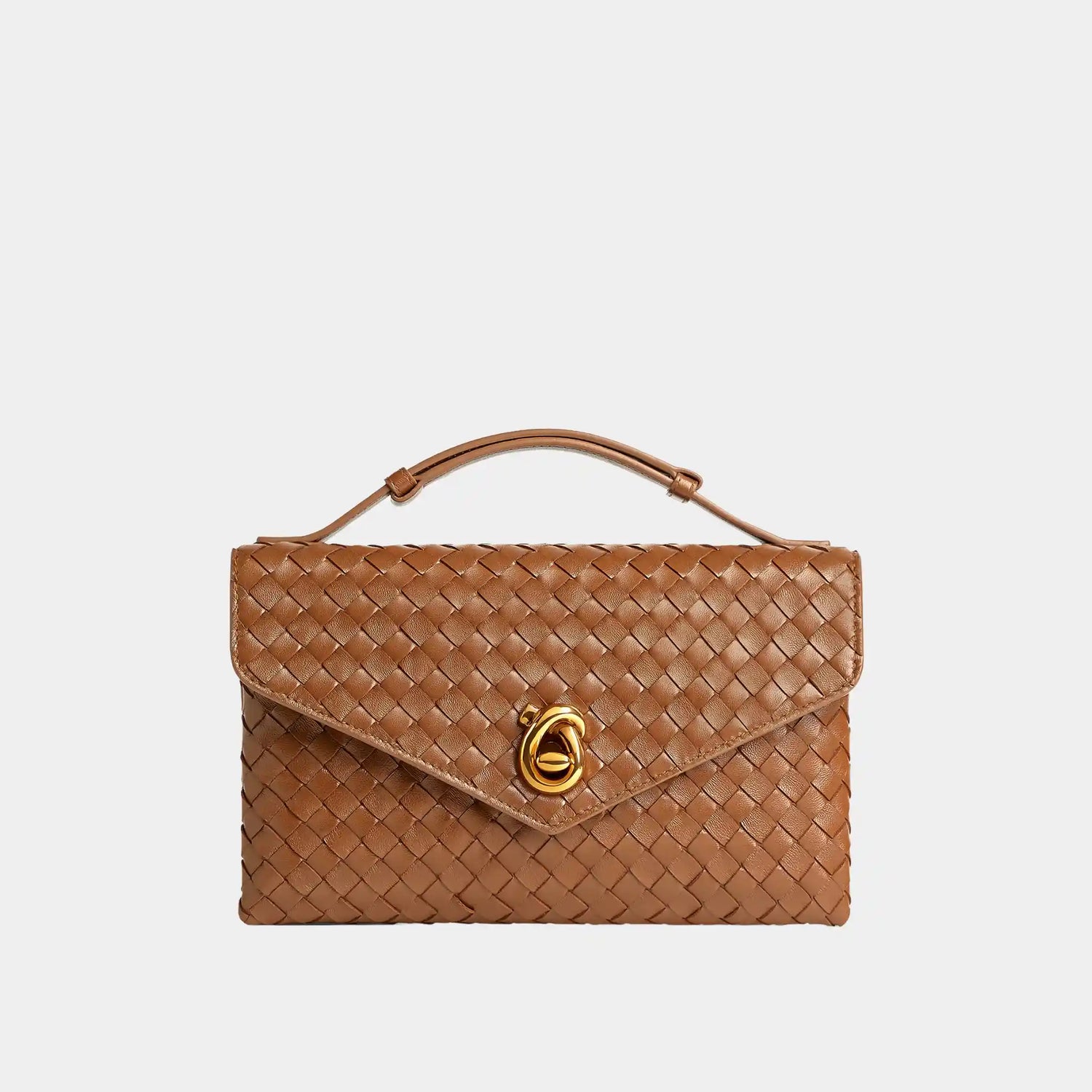 Bottega Veneta Knot Lock, Amber, Front