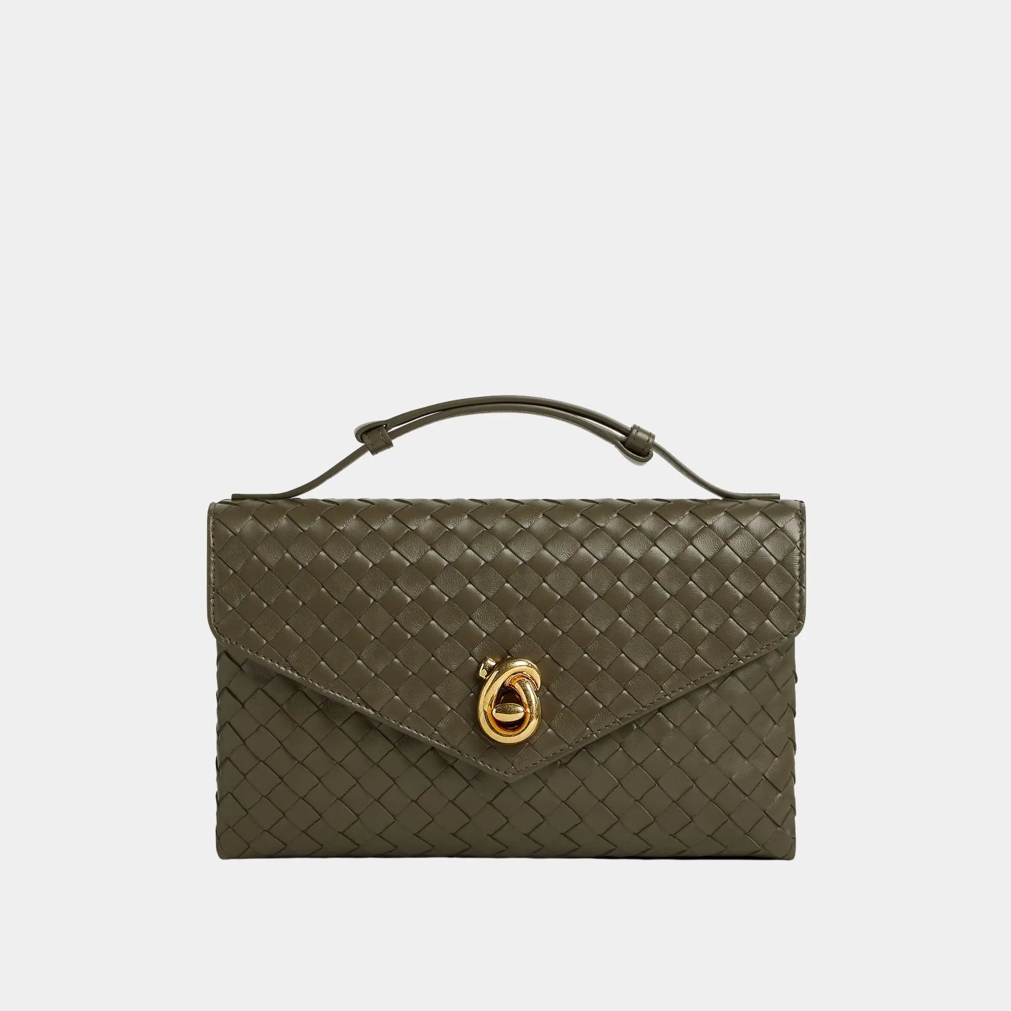 Bottega Veneta Knot Lock, Cypress, Front