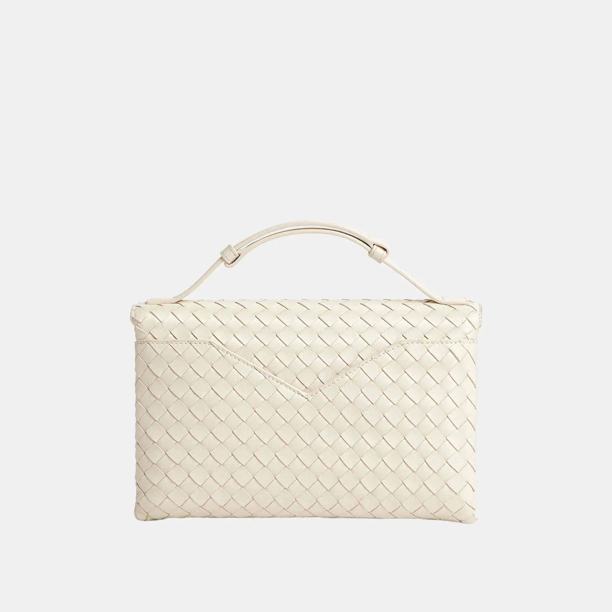 Bottega Veneta Knot Lock, Sea Salt, Back