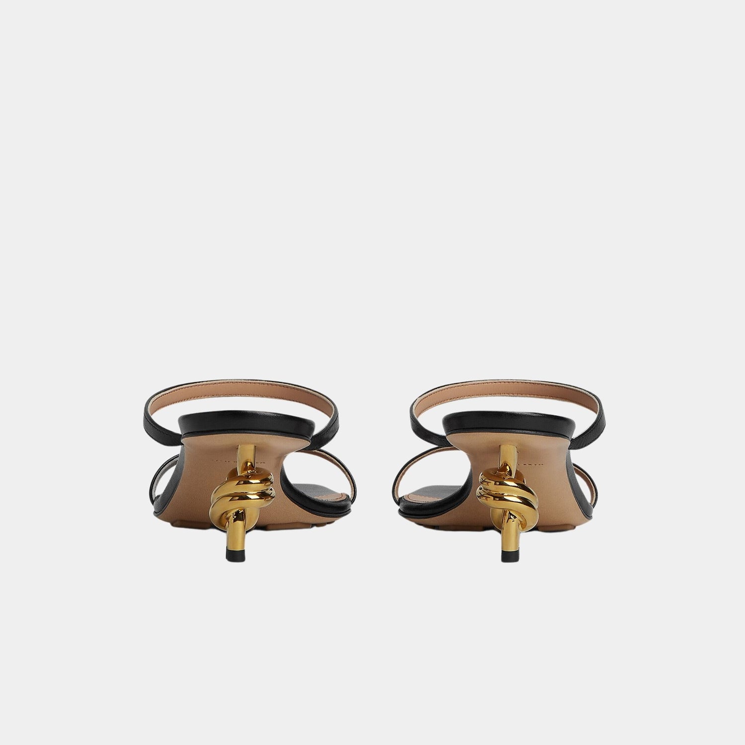 Bottega Veneta Knot Strap Mid Heel Mule, Black, Back