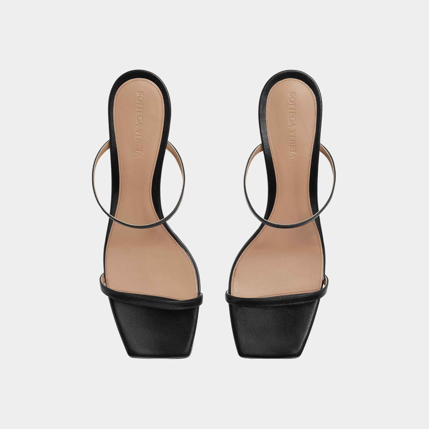 Bottega Veneta Knot Strap Mid Heel Mule, Black, Top