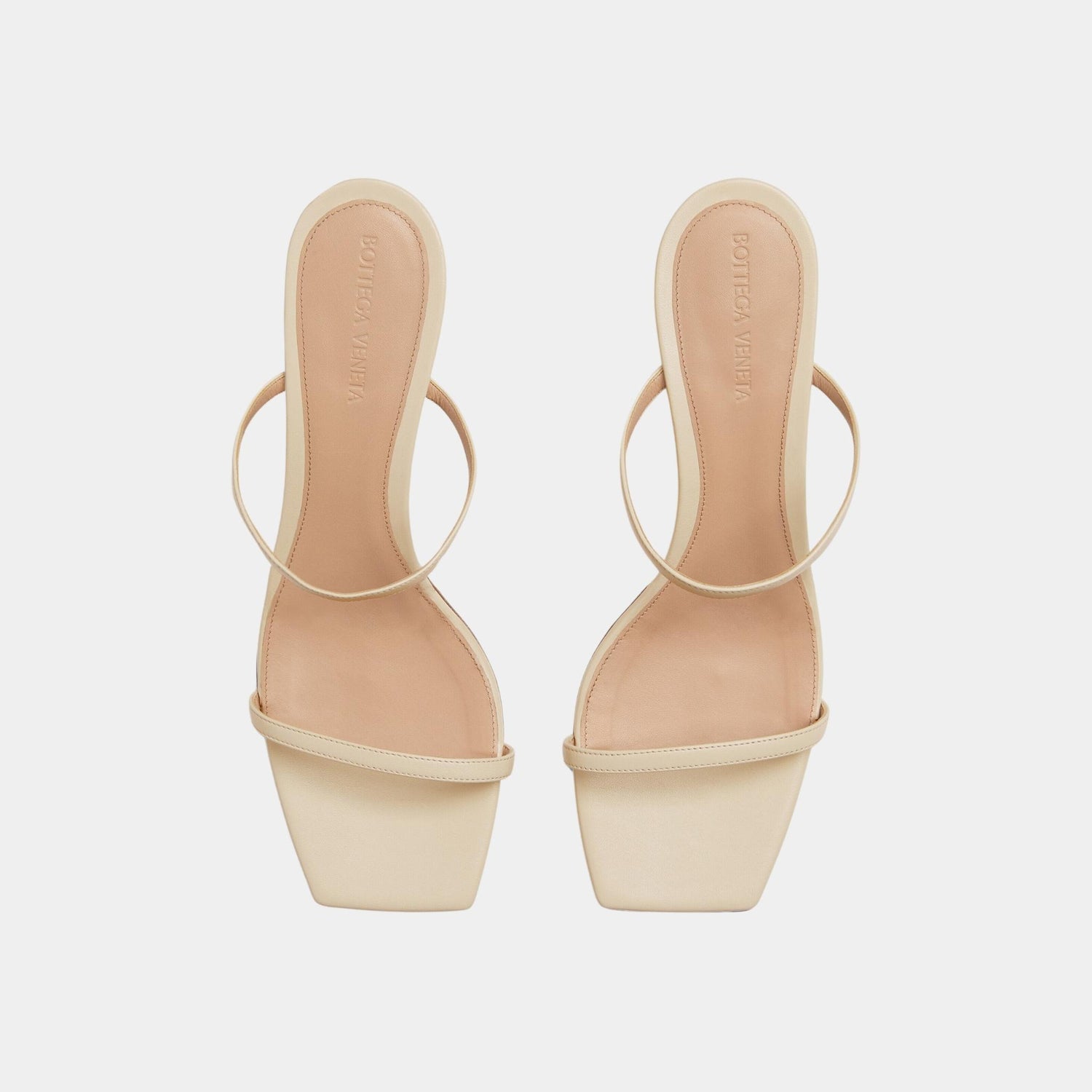 Bottega Veneta Knot Strap Mid Heel Mule, Sea Salt, Top