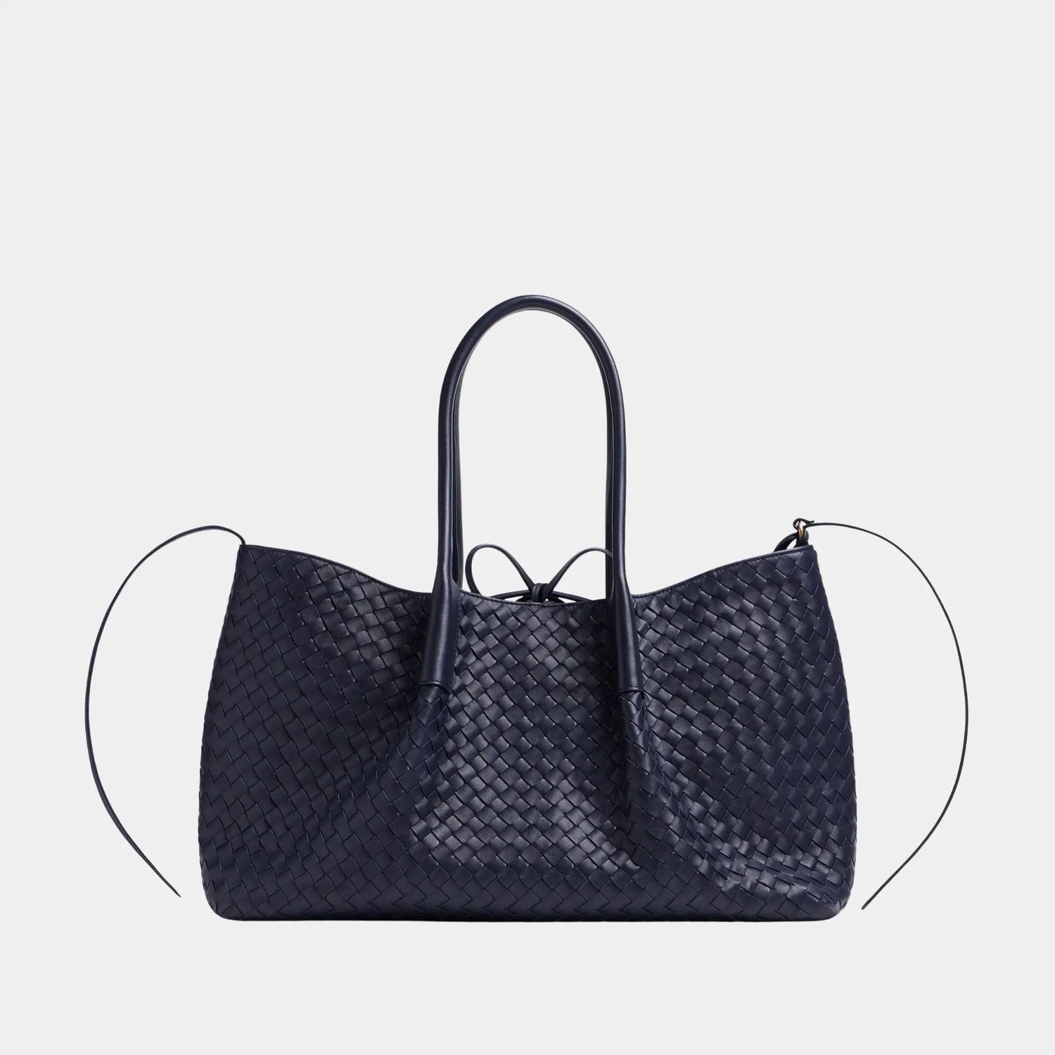 Bottega Veneta Large Pinacoteca Tote Bag, Nocturnal, Mud, Front