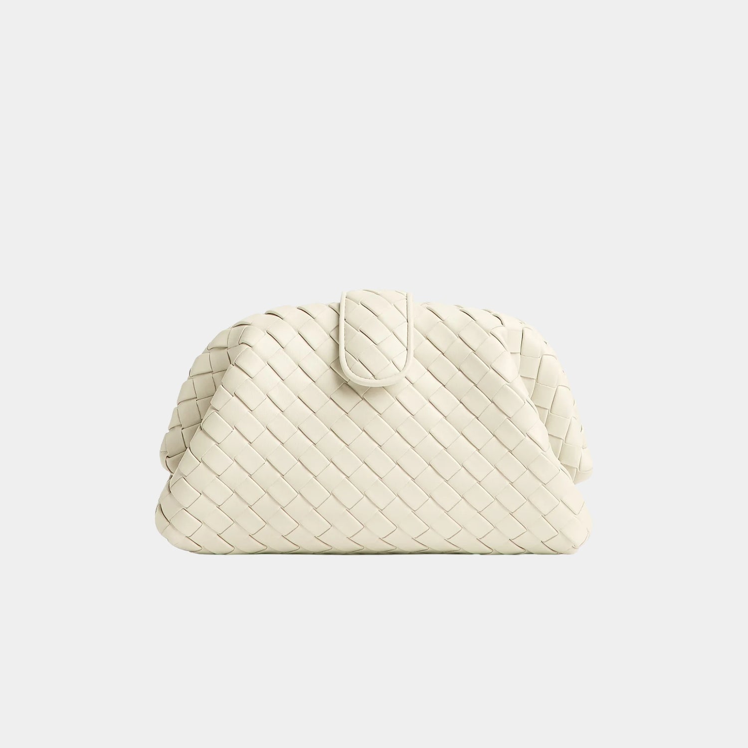 Bottega Veneta Lauren 1980 In Padded Intrecciato Leather Handbag, Sea Salt, Back