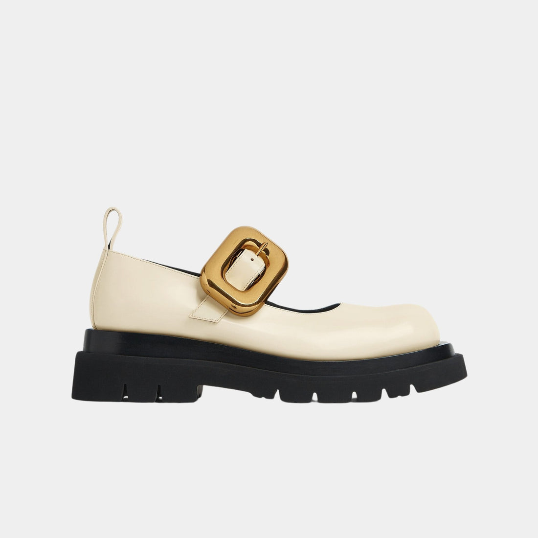 Bottega Veneta Lug Brushed Leather Mary-Jane, Side