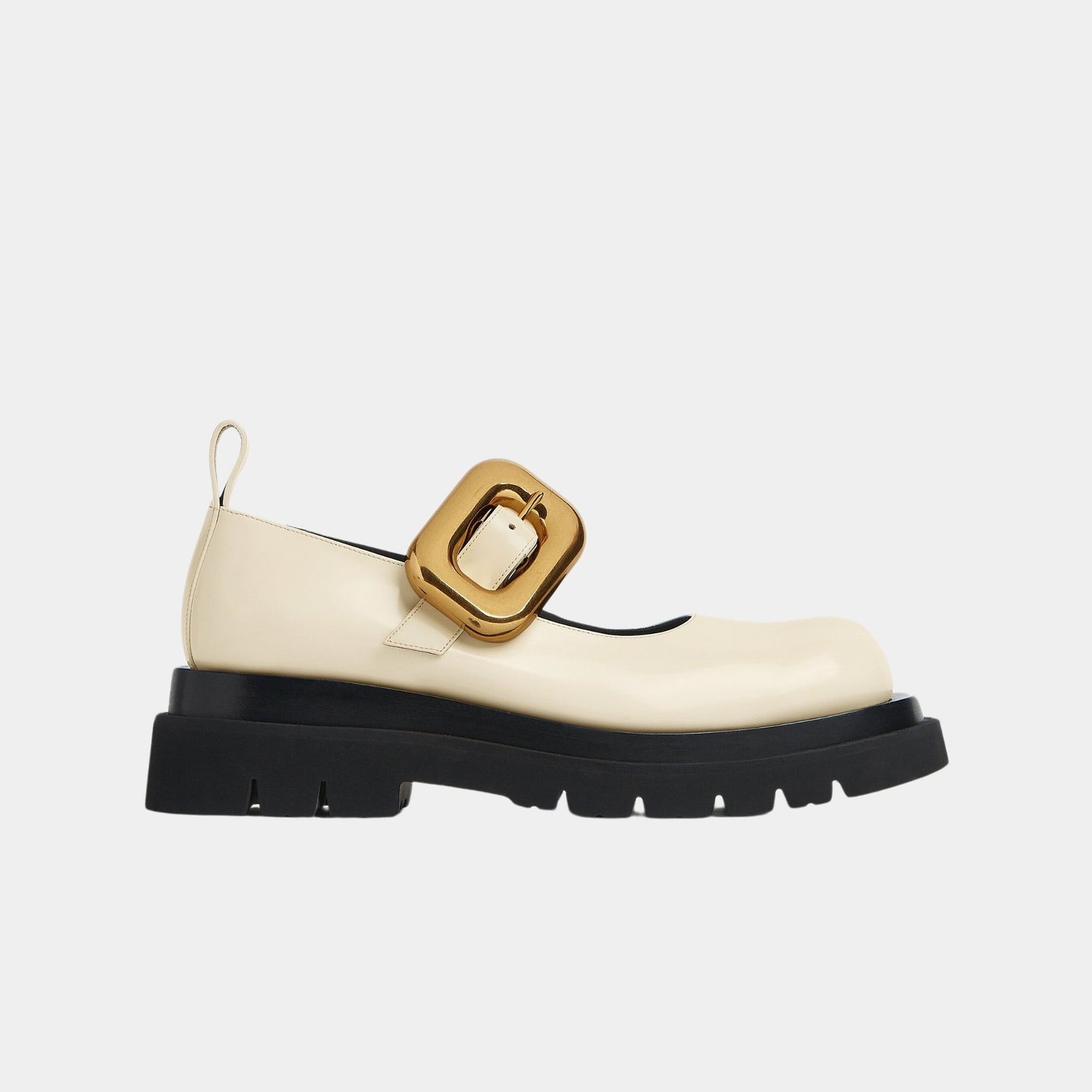 Bottega Veneta Lug Brushed Leather Mary-Jane, Side