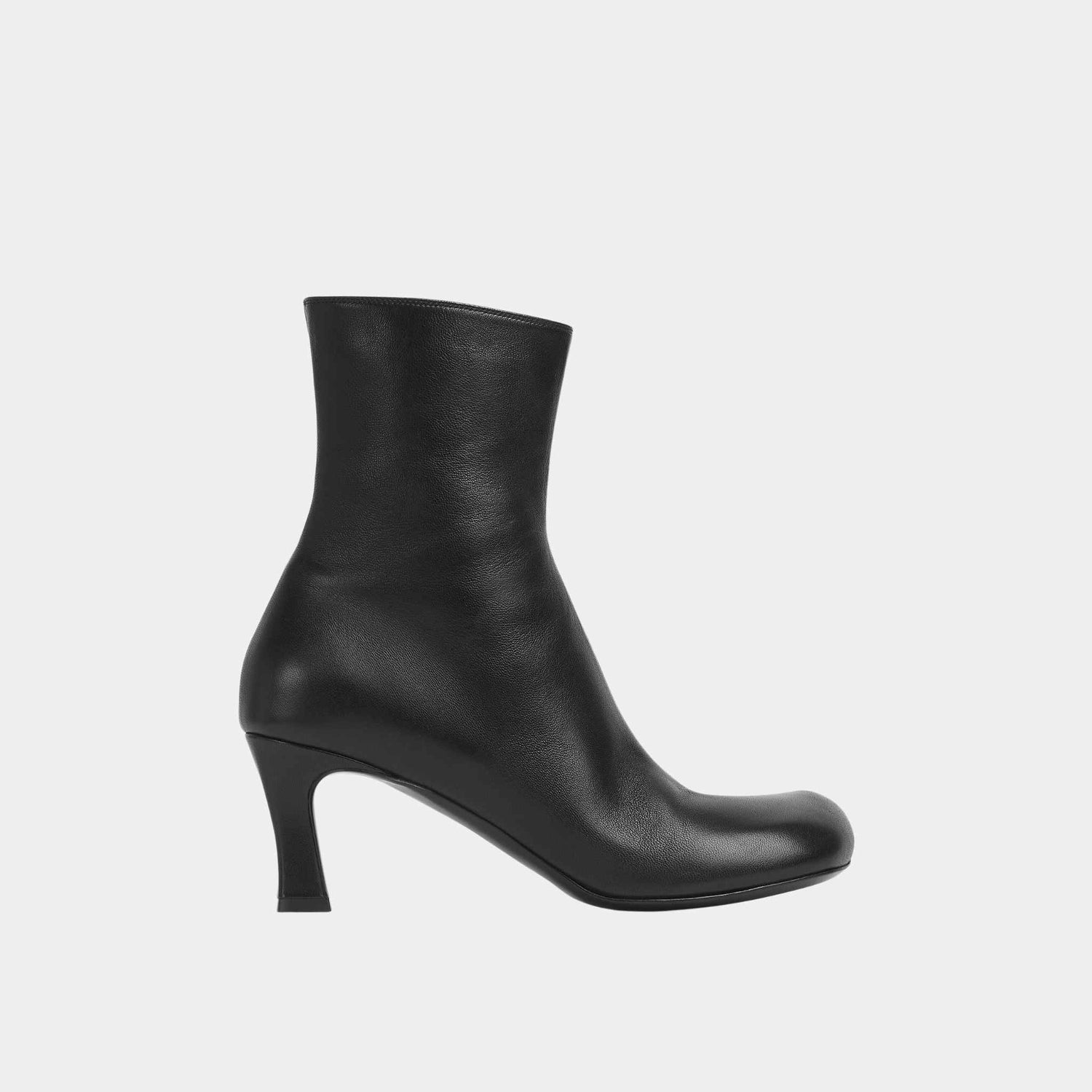 Bottega Veneta Nico Ankle Boot Lamskin with Kitten Heel, Side
