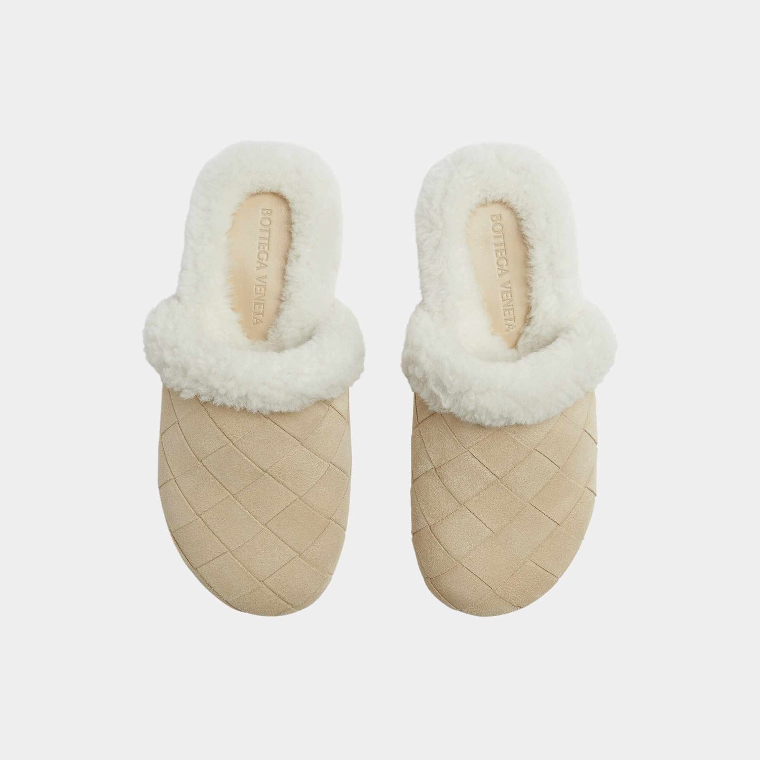 Bottega Veneta Reggie Slipper in Padded Intrecciato Suede, Top