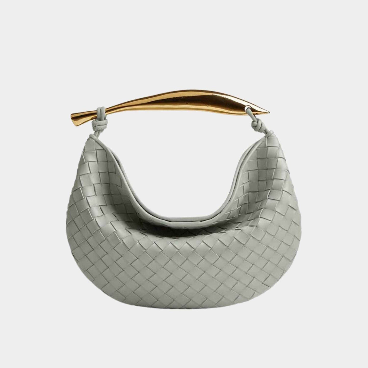 Bottega Veneta Sardine Handbag, Agate Grey, Front View