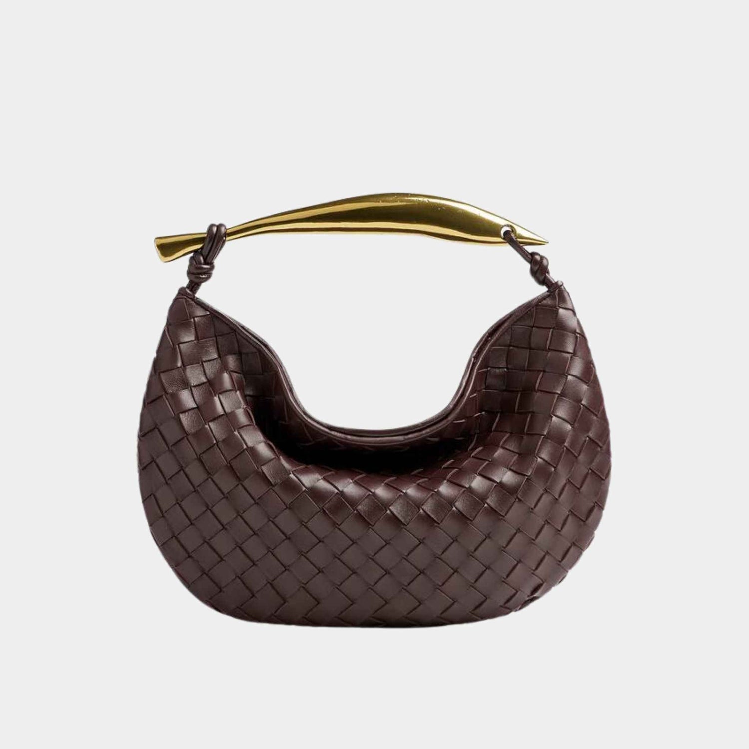 Bottega Veneta Sardine Handbag, Bitter Chocolate, Front View