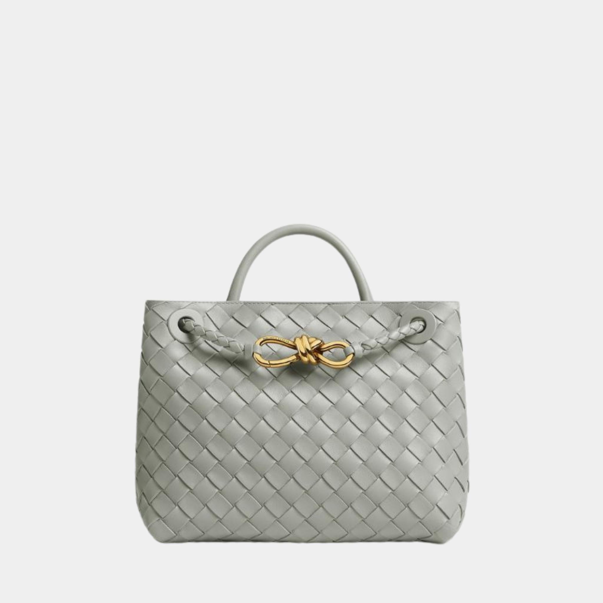 Bottega Veneta Small Andiamo, Agate Grey, Front