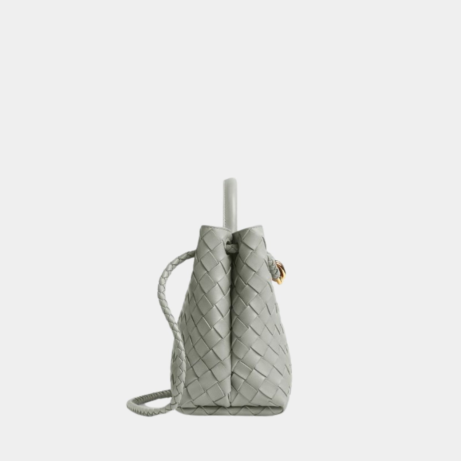 Bottega Veneta Small Andiamo, Agate Grey, Side