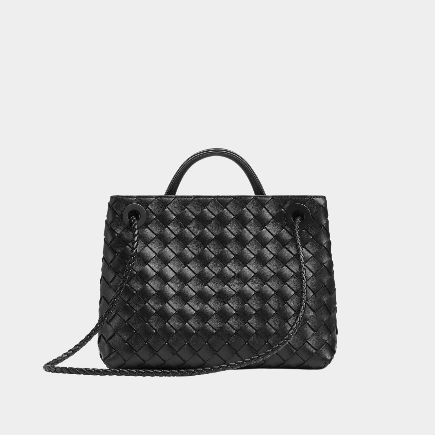 Bottega Veneta Small Andiamo, Black, Brass, Back