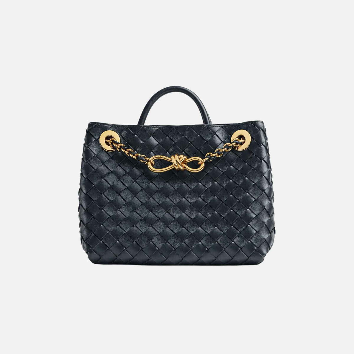حقيبة Small Andiamo Top Handle من جلد Intrecciato