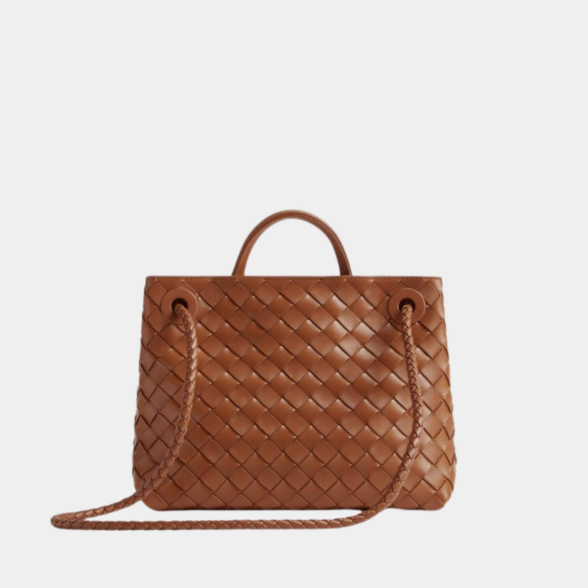 Bottega Veneta Small Andiamo, Cognac, Back