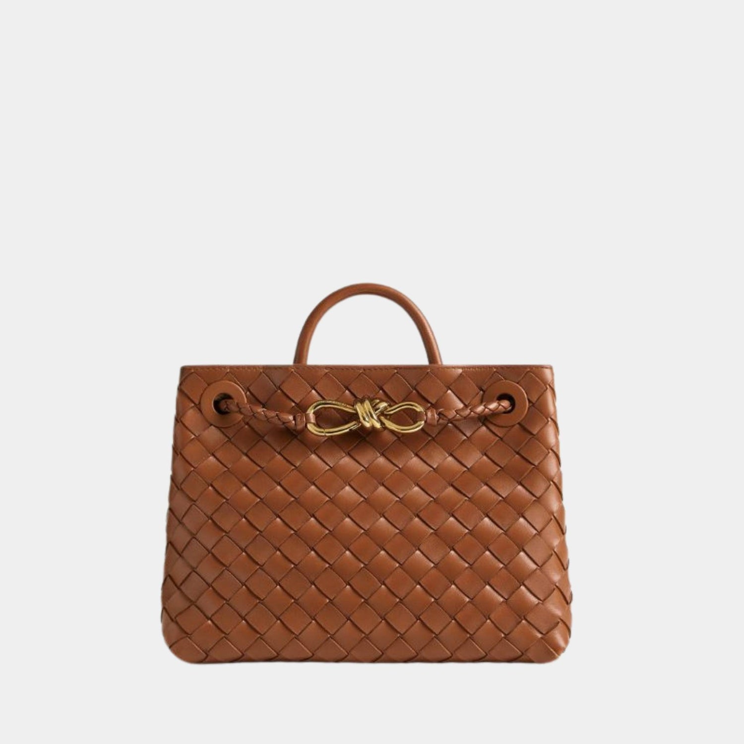 Bottega Veneta Small Andiamo, Cognac, Front