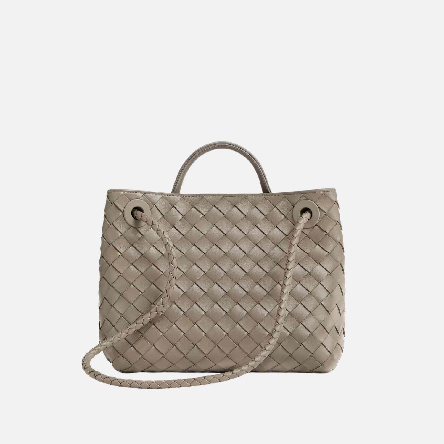 Bottega Veneta Small Andiamo, Limestone, Back