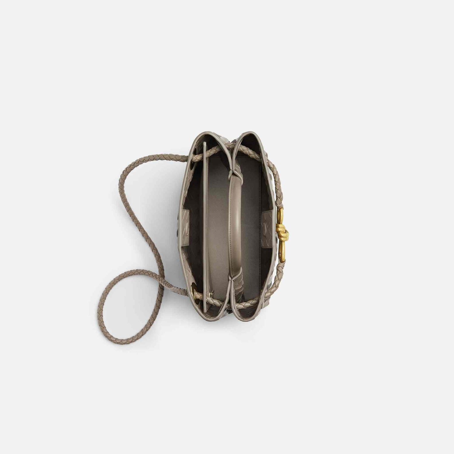 Bottega Veneta Small Andiamo, Limestone, Top