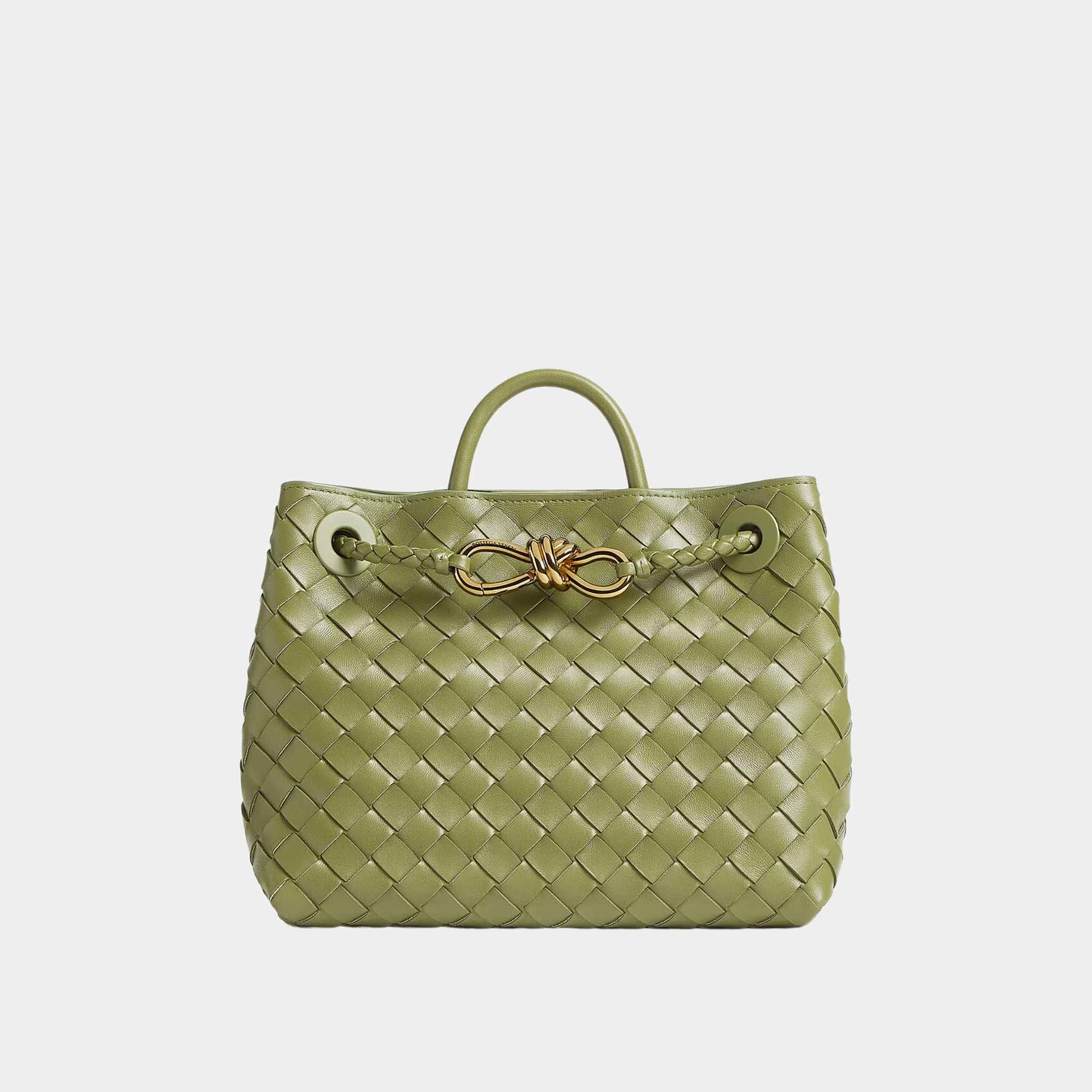 Bottega Veneta Small Andiamo, Matcha, Front