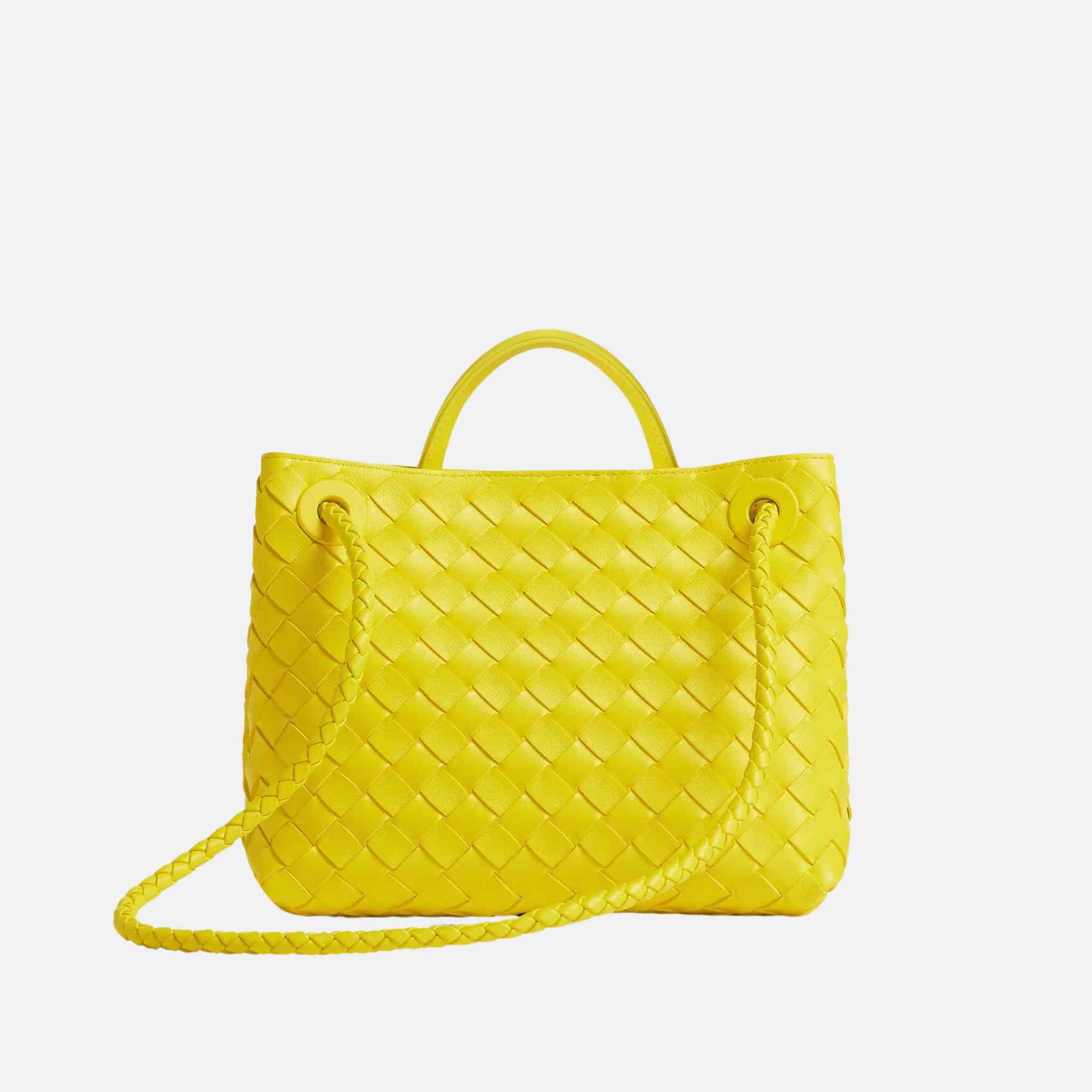Bottega Veneta Small Andiamo, Sulfur, Back