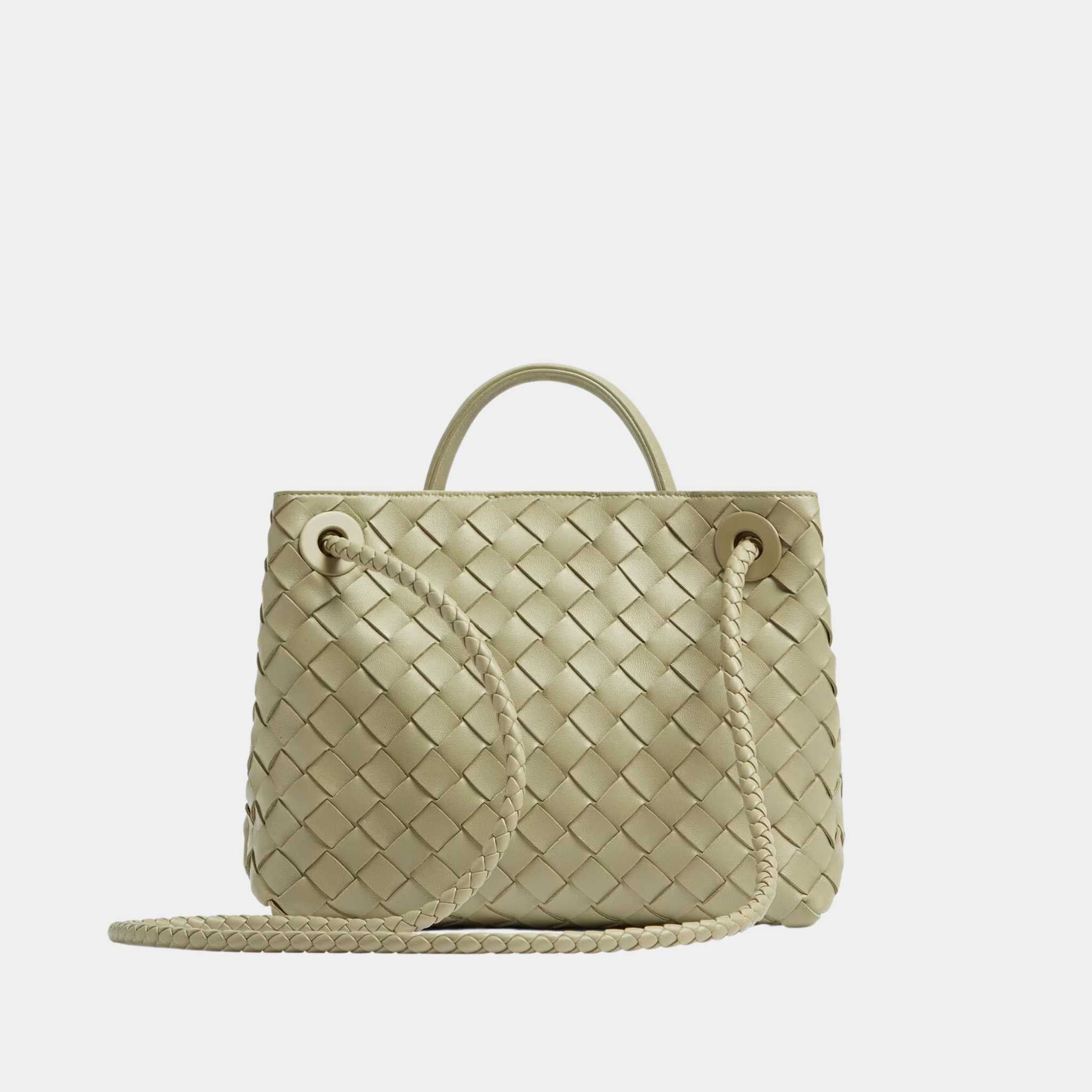 Bottega Veneta Small Andiamo, Travertine, Back