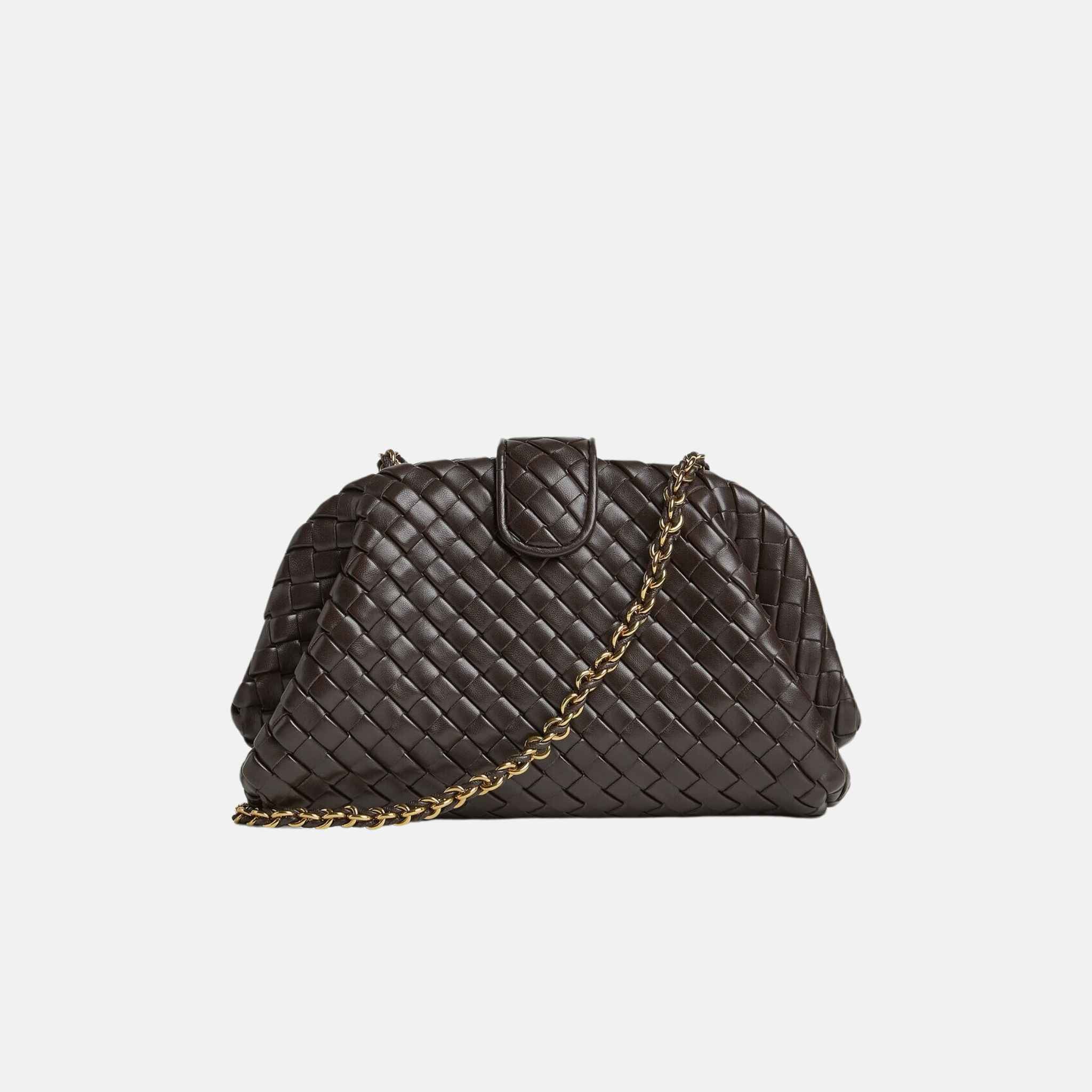 Bottega Veneta Small Lauren 1980 Clutch In Padded Intrecciato Leather, Fondant, Front