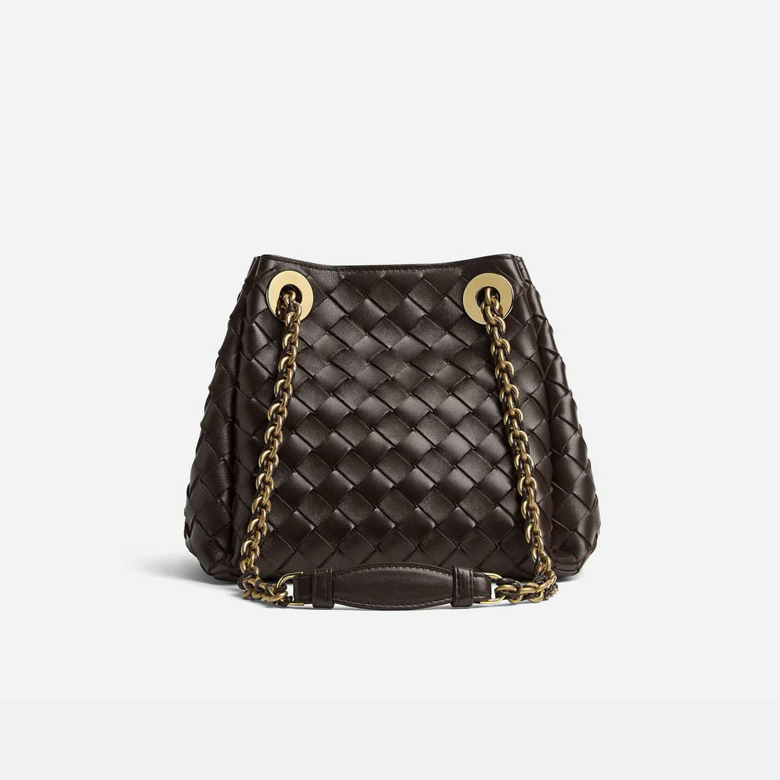 Bottega Veneta Small Parachute Chain Supple Intrecciato Leather, Fondant, Front