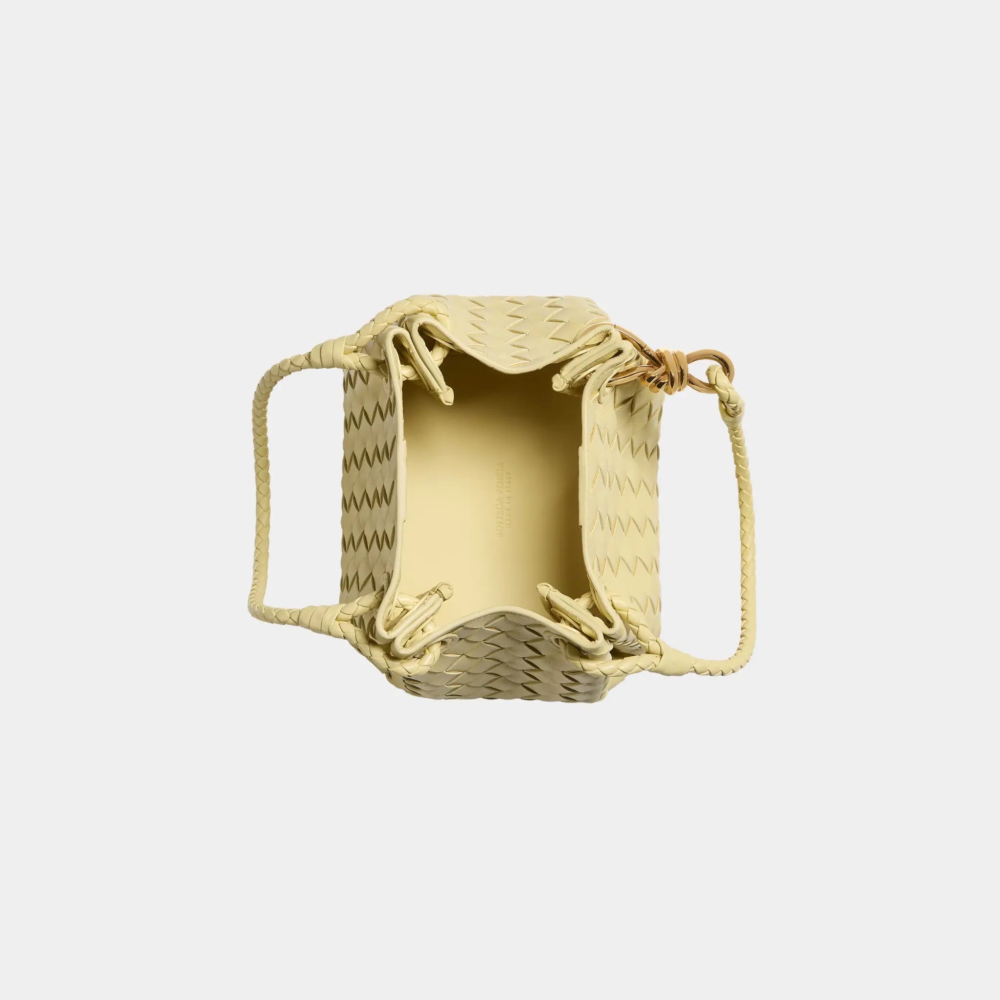 Bottega Veneta Small Parachute Shoulder Bag, Butter Yellow, Top