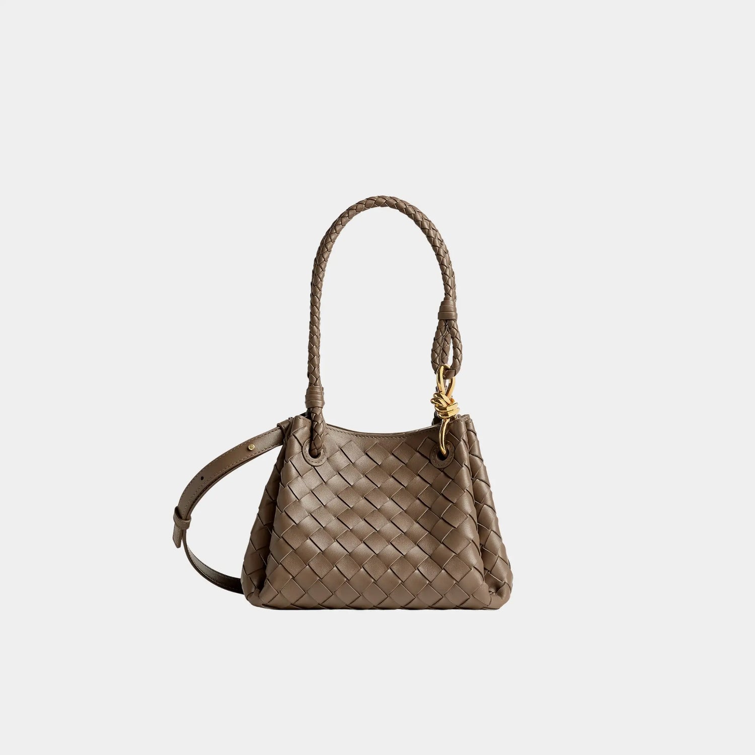 Bottega Veneta Small Parachute Shoulder Bag, Pinecone, Front