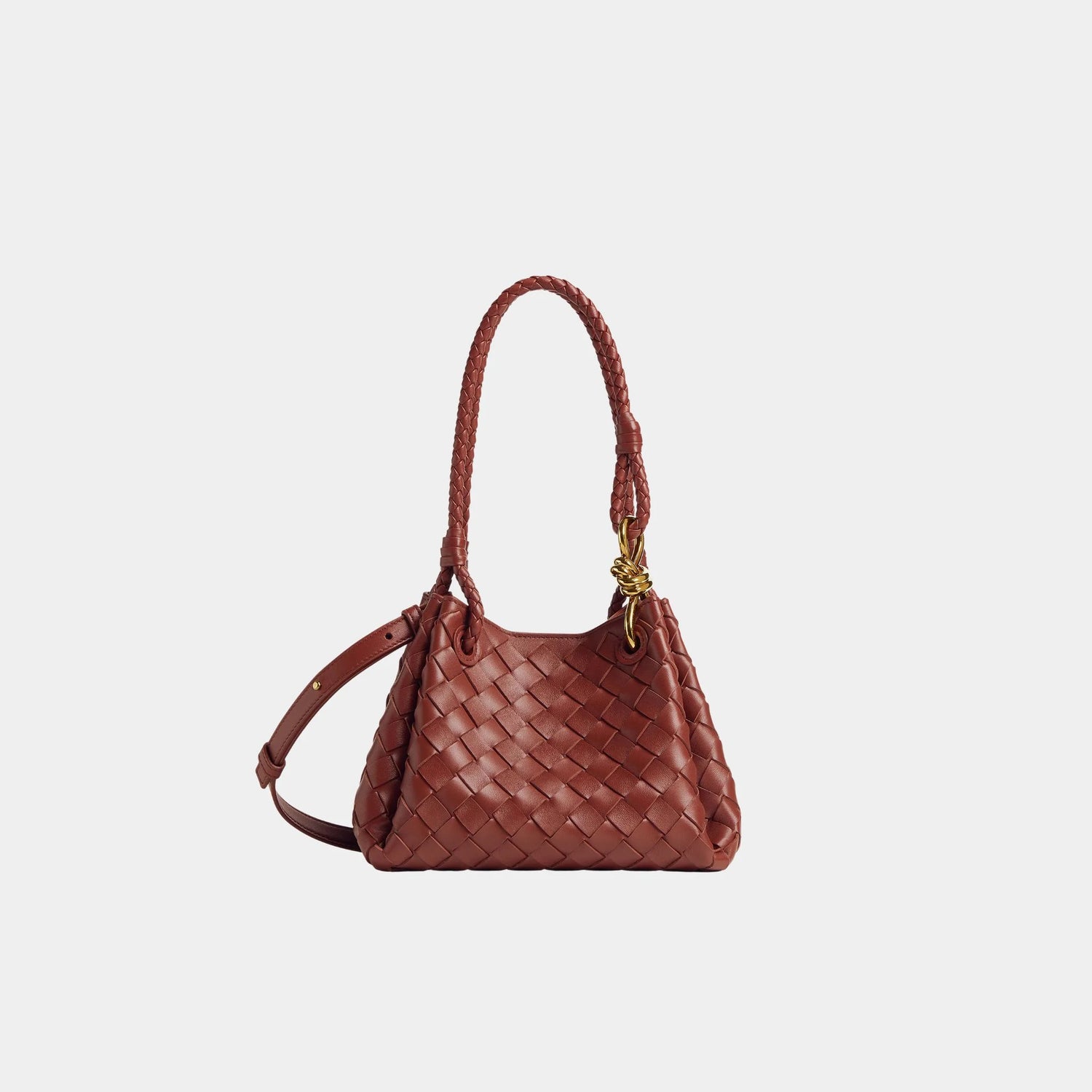 Bottega Veneta Small Parachute Shoulder Bag, Sapele, Front