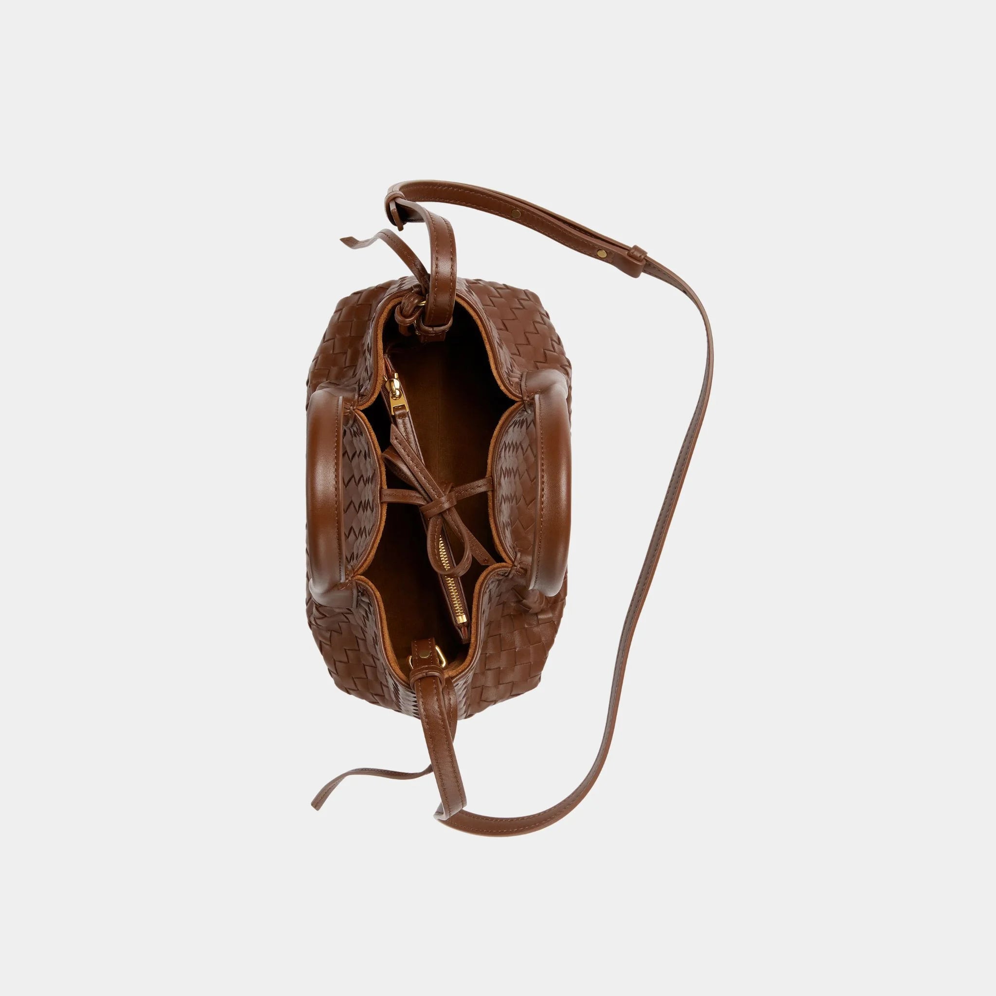 Bottega Veneta Small Pinacoteca Tote Bag, Nocciola, Amber, Top