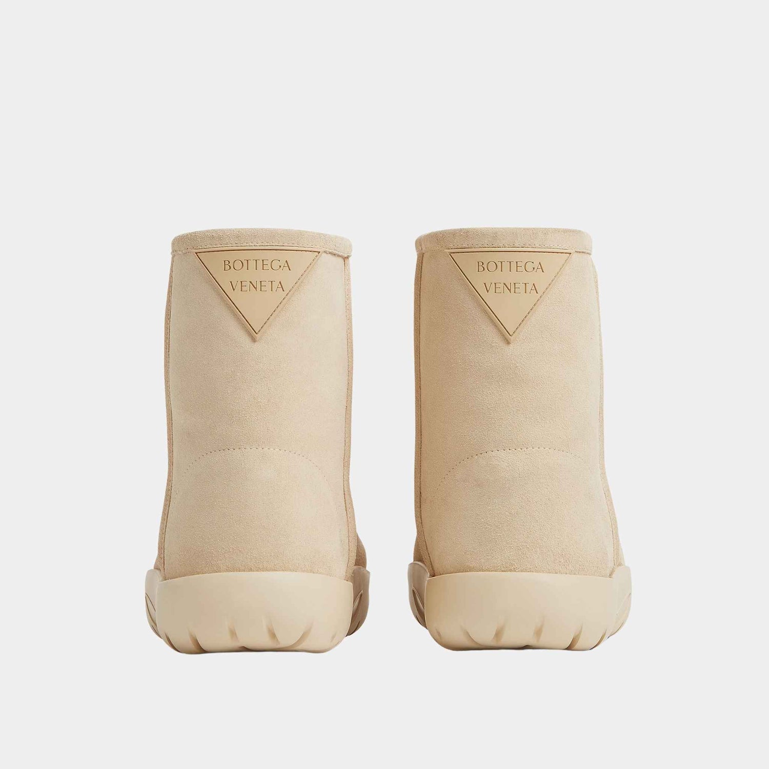 Bottega Veneta Snap Ankle Boot Porridge Suede, Porridge, Back