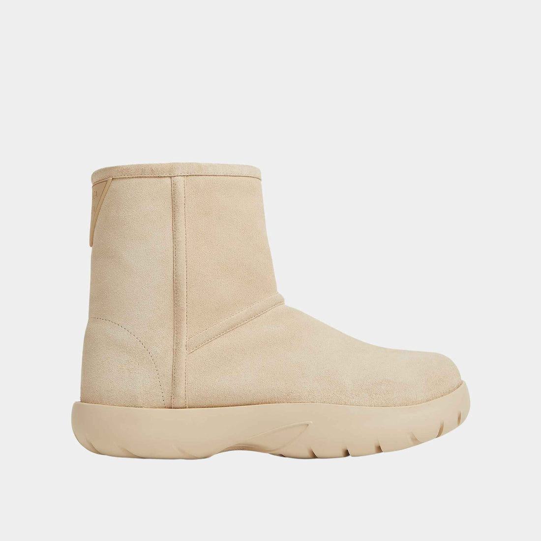 Bottega Veneta Snap Ankle Boot Porridge Suede, Porridge, Side