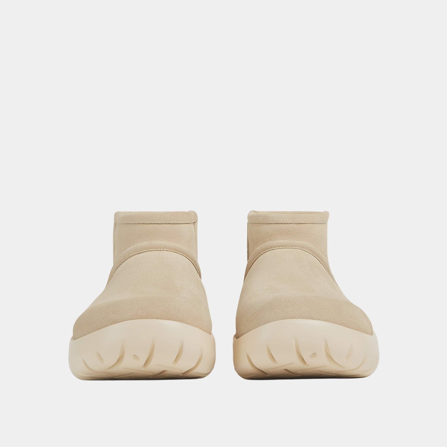 Bottega Veneta Snap Mini Ankle Boot Suede, Porridge, Front