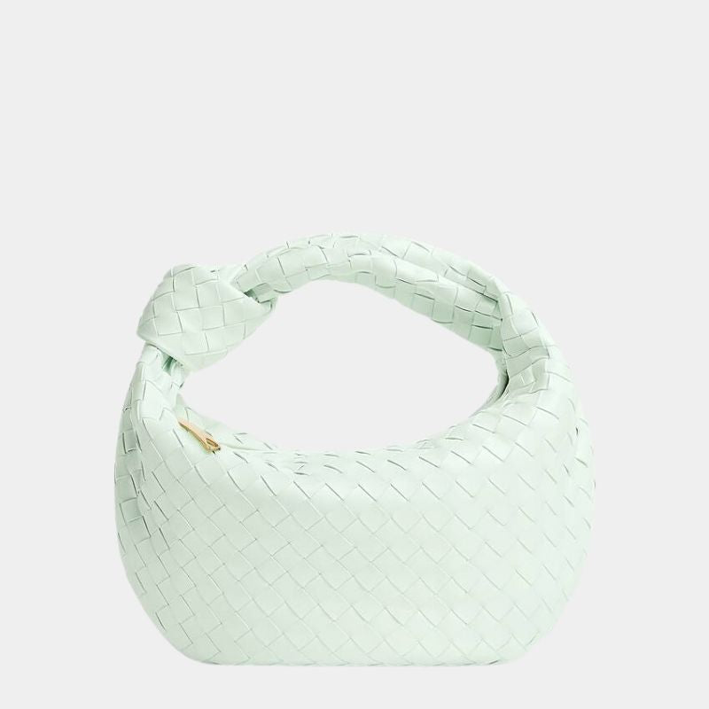 Bottega Veneta Teen Jodie Handbag, GlacierGreen, FrontView