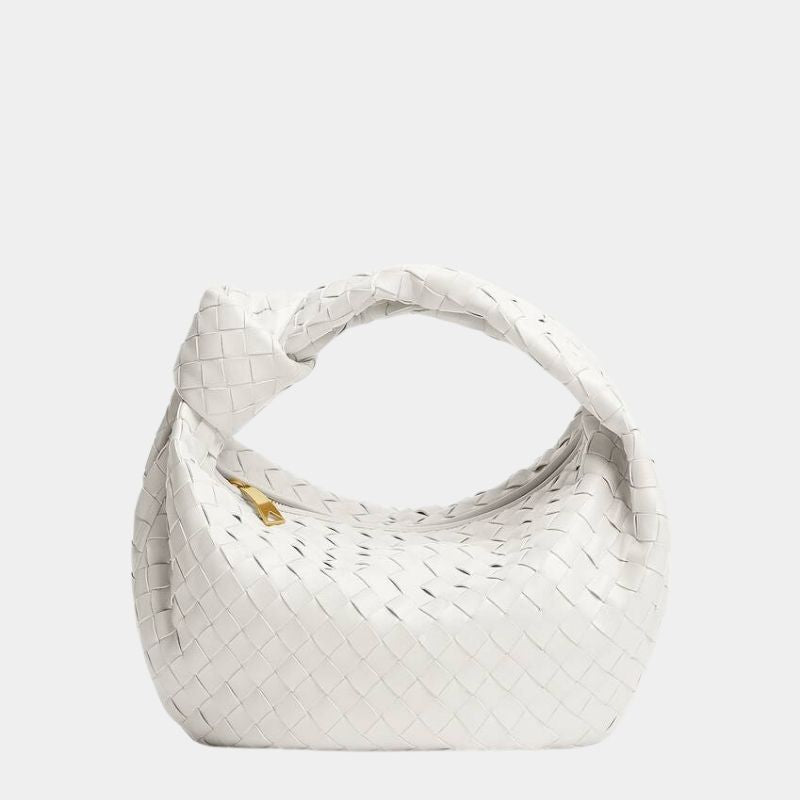 Bottega Veneta Teen Jodie Handbag, White, FrontView