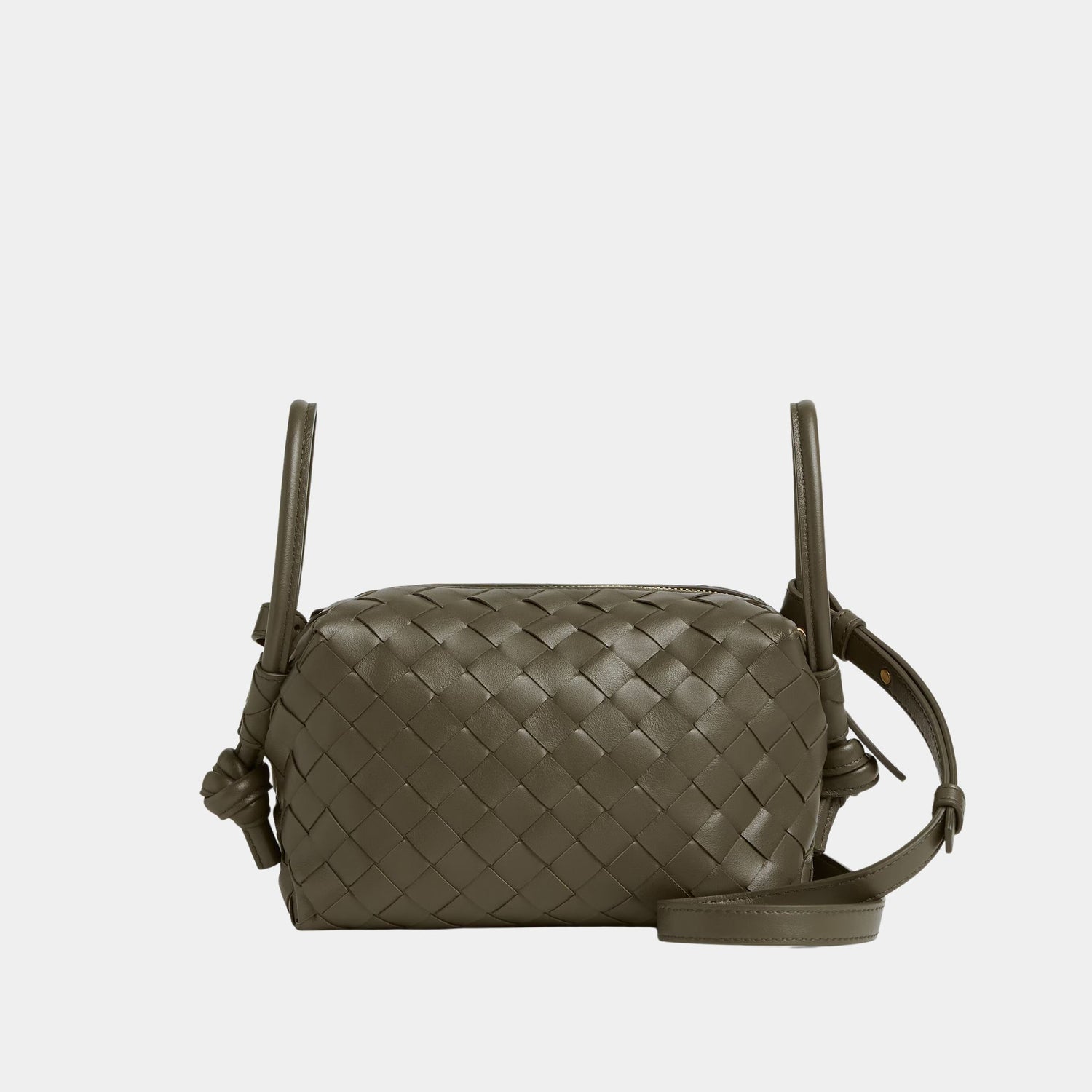 Bottega Veneta Top Handle Loop Cross Body Bag, Cypress, Back